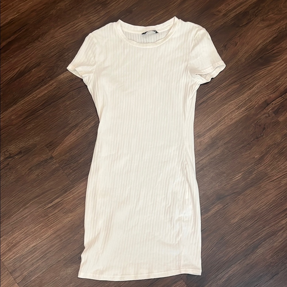 SHEIN white XS Ribbed Mini Dress